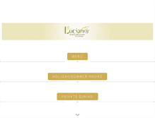 Tablet Screenshot of lucianosristorante.com